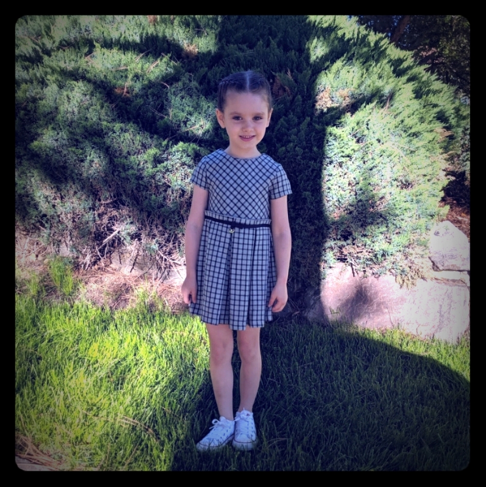 MAYORAL Gray & Navy Blue Dress